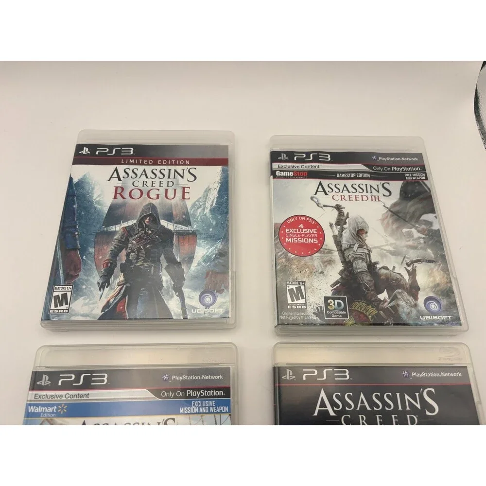 PlayStation 3 (PS3) Assassin’s Creed Game Bundle - Lot of 4 All COMPLETE CIB